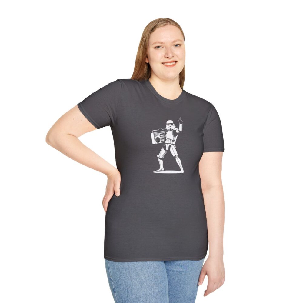 Boombox Trooper Unisex Softstyle T-Shirt - Image 5