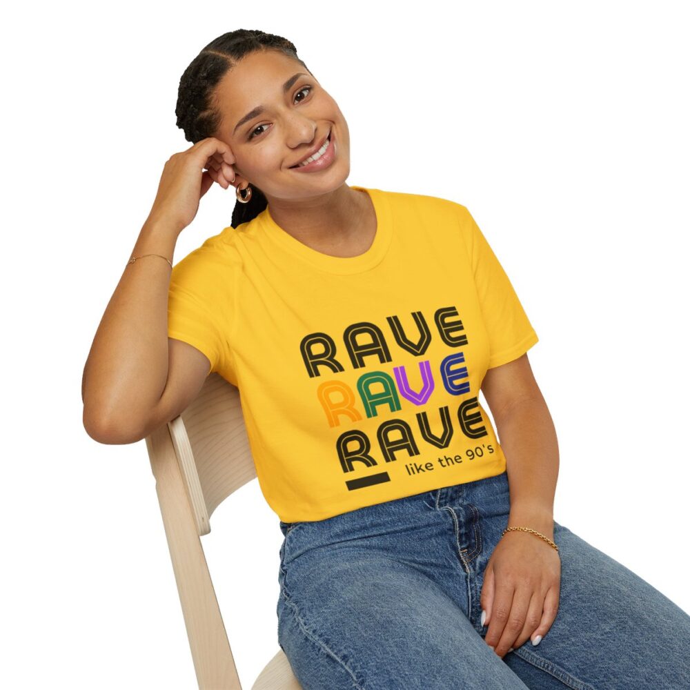 Rave Like the 90s Mens Softstyle T-Shirt - Image 94