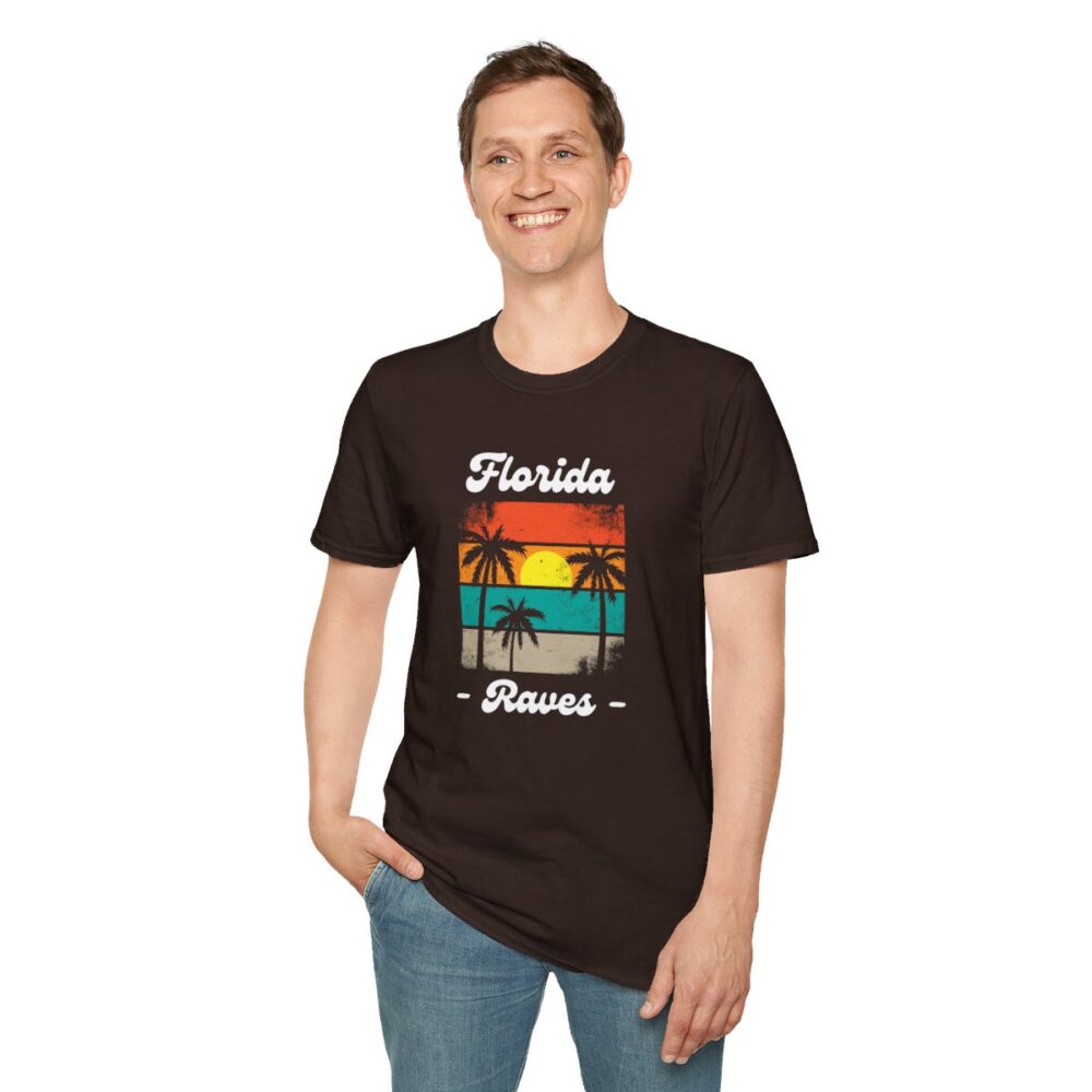 Florida Beach Raver Mens Softstyle T-Shirt - Image 67