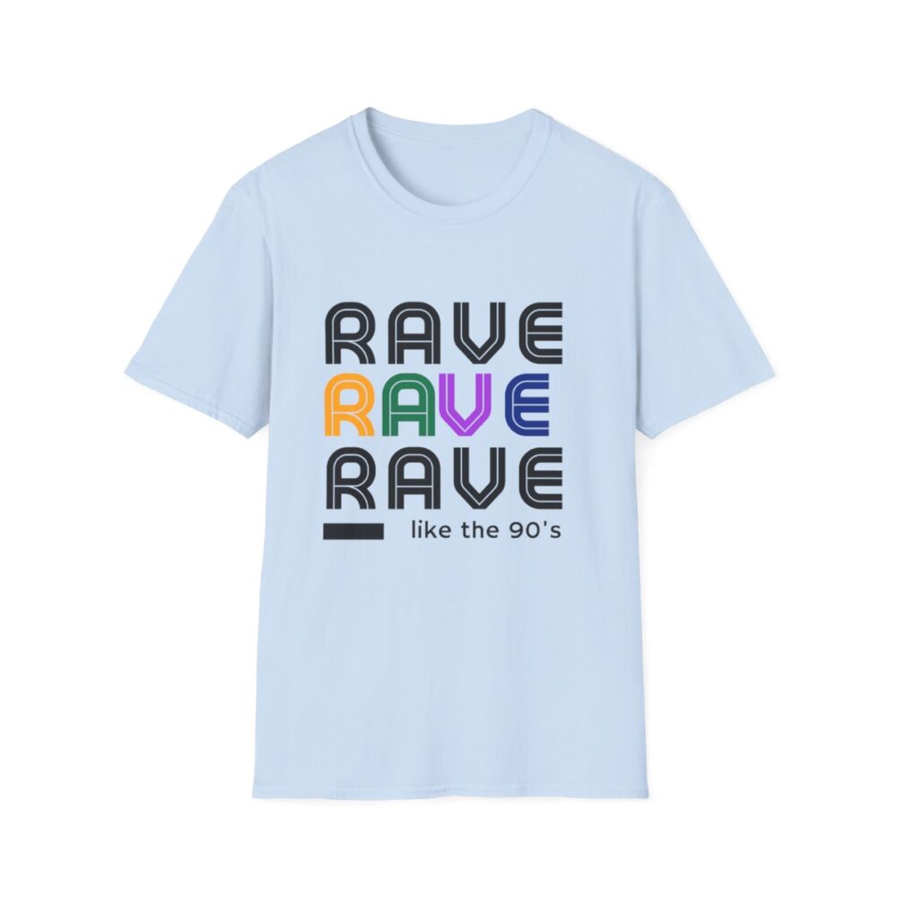 Rave Like the 90s Mens Softstyle T-Shirt - Image 121