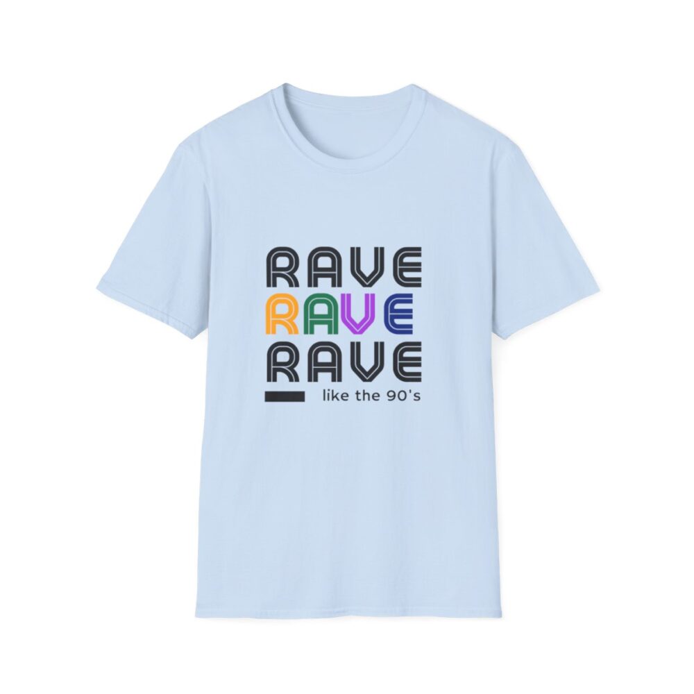 Rave Like the 90s Mens Softstyle T-Shirt - Image 61