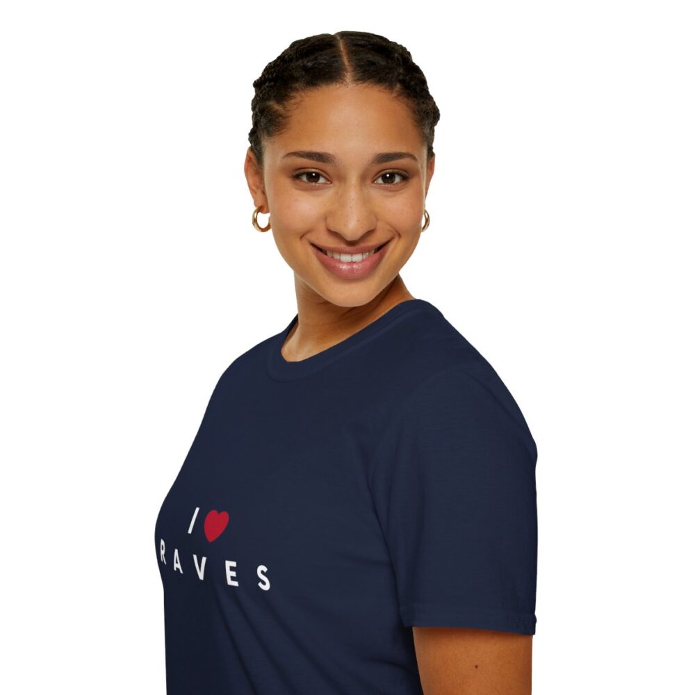 I Love Raves White Text T Shirt - Image 81