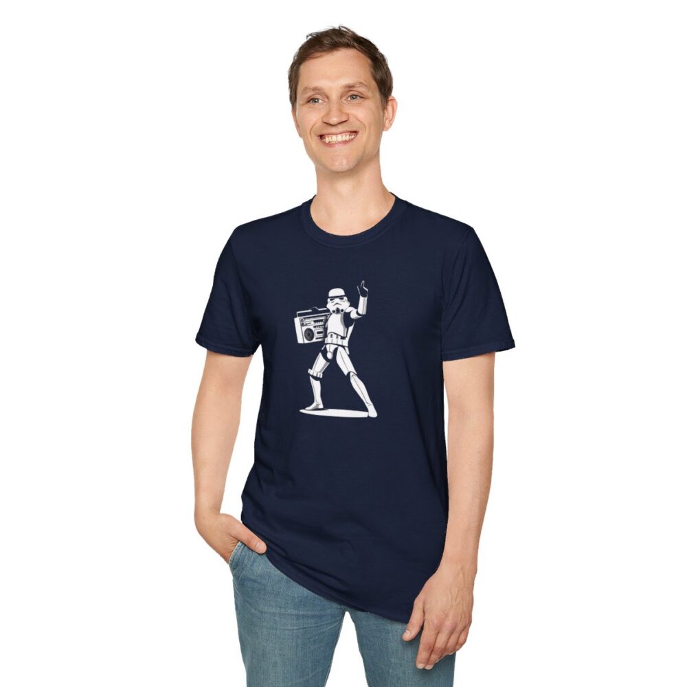 Boombox Trooper Unisex Softstyle T-Shirt - Image 55