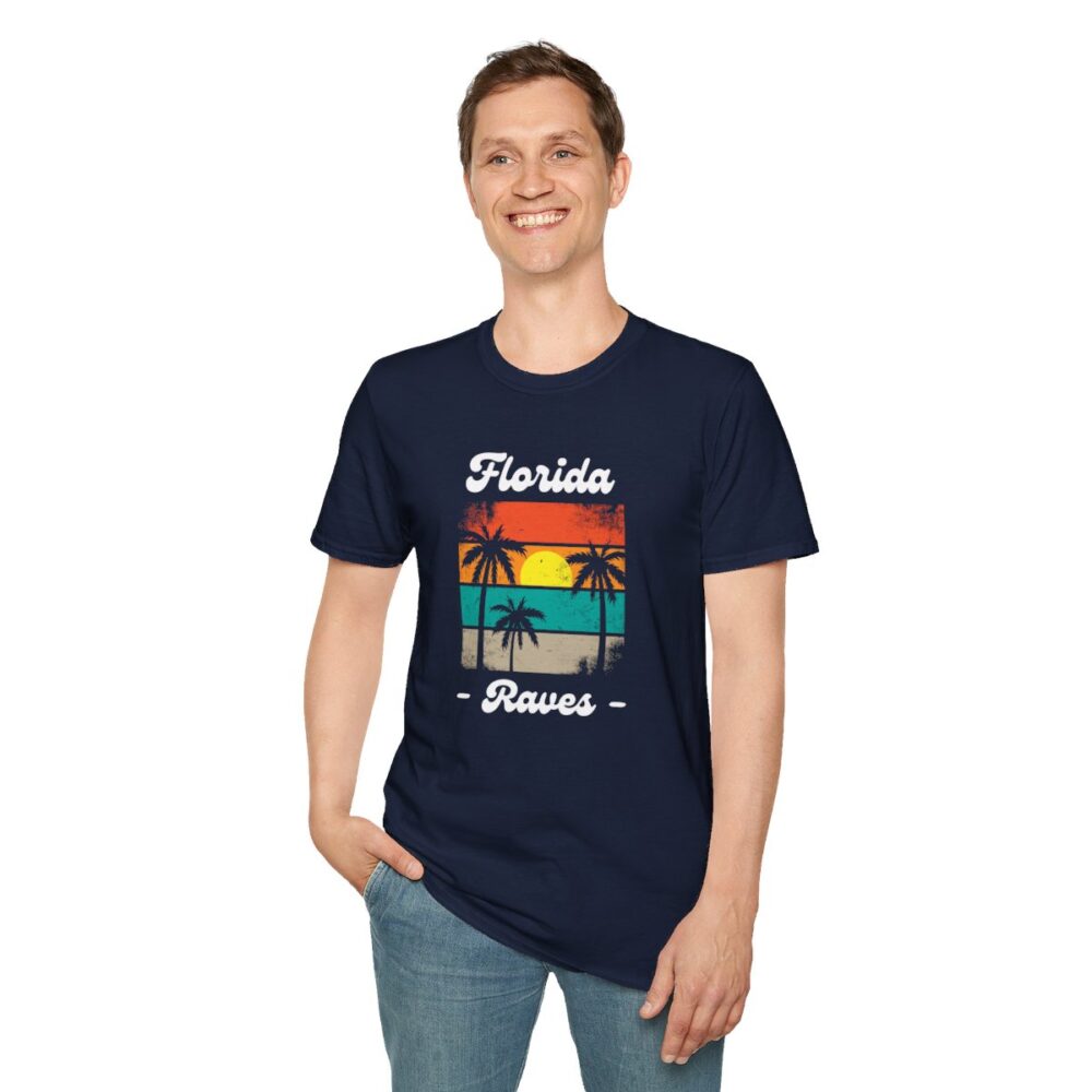 Florida Beach Raver Mens Softstyle T-Shirt - Image 151