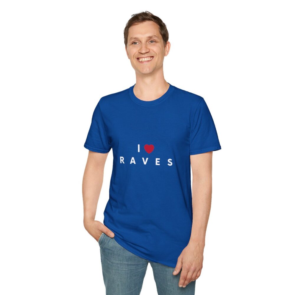 I Love Raves White Text T Shirt - Image 67