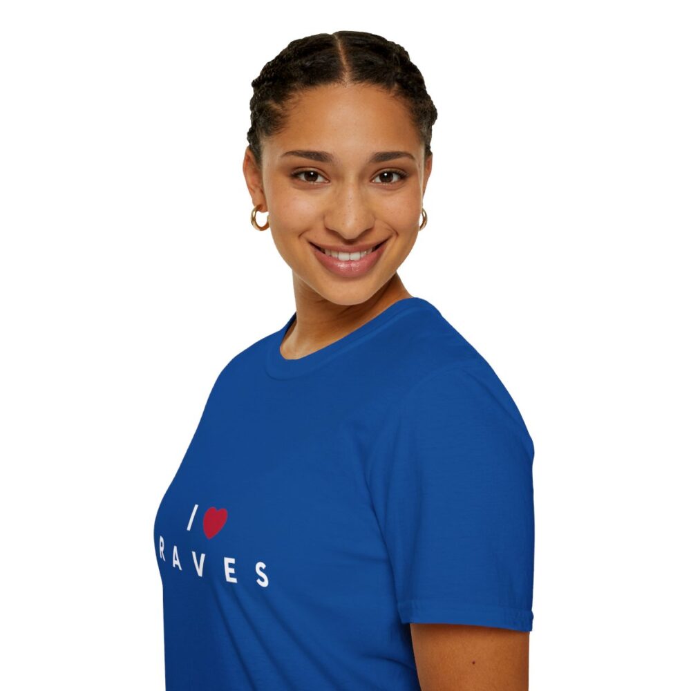 I Love Raves White Text T Shirt - Image 69