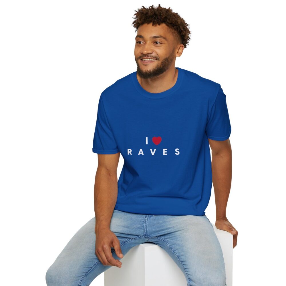 I Love Raves White Text T Shirt - Image 72