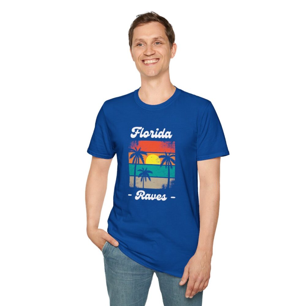 Florida Beach Raver Mens Softstyle T-Shirt - Image 139