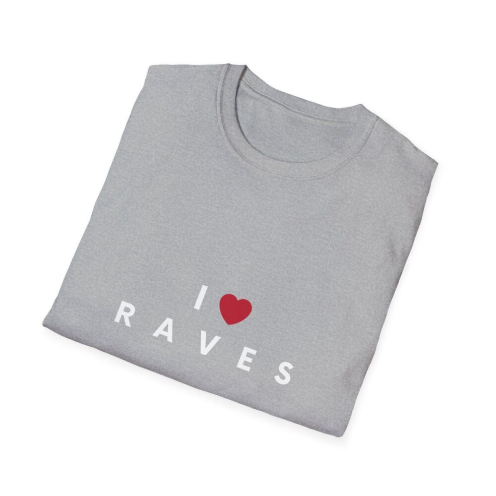 I Love Raves White Text T Shirt - Image 4