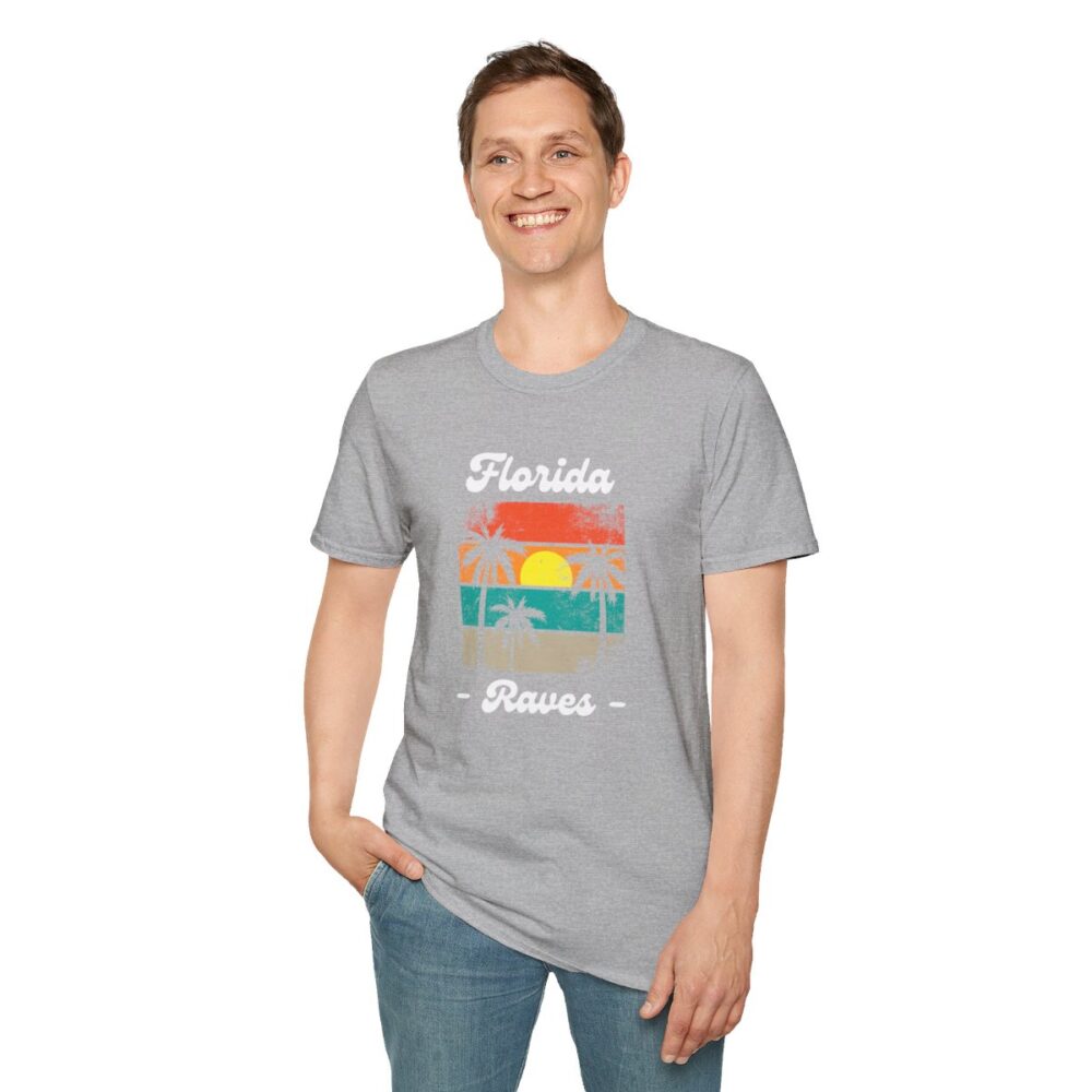 Florida Beach Raver Mens Softstyle T-Shirt - Image 43