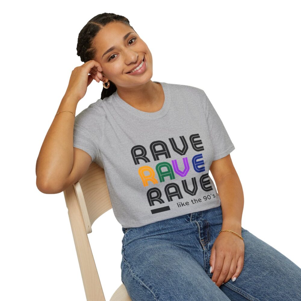 Rave Like the 90s Mens Softstyle T-Shirt - Image 10