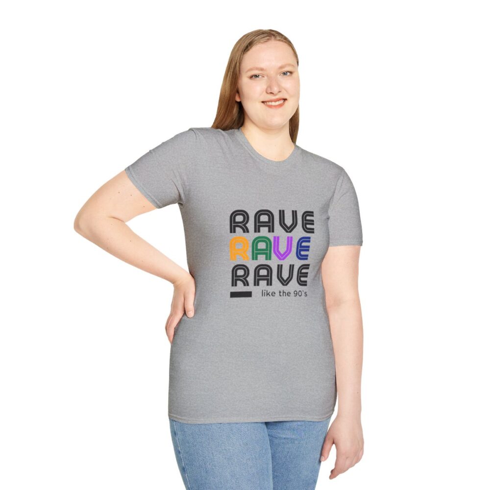 Rave Like the 90s Mens Softstyle T-Shirt - Image 5