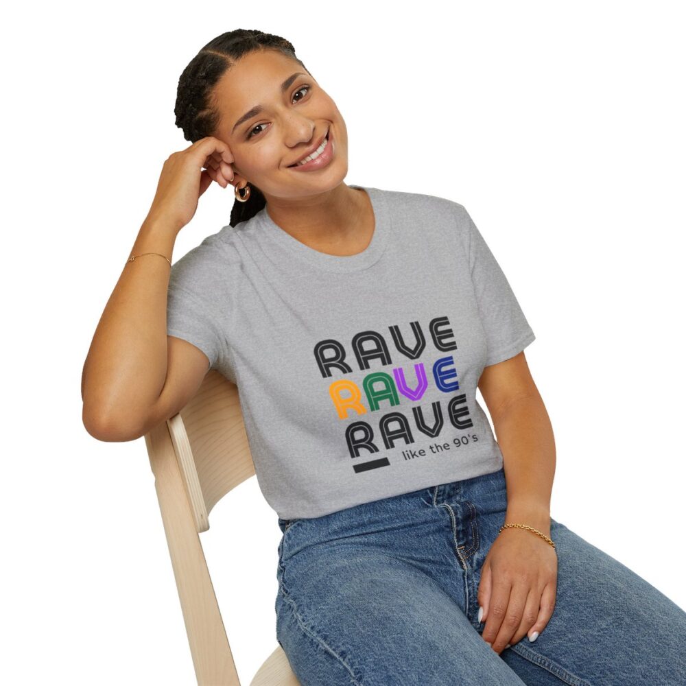 Rave Like the 90s Mens Softstyle T-Shirt - Image 10