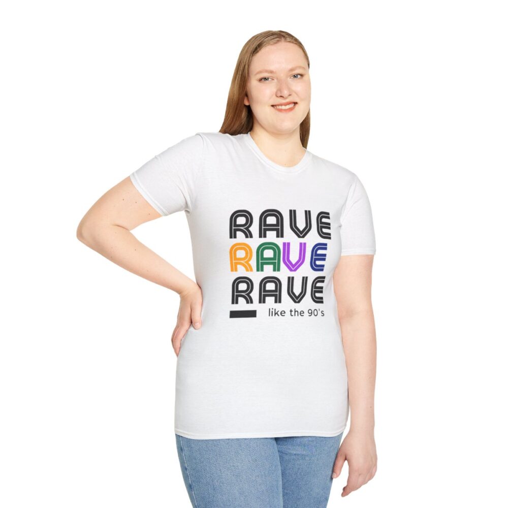 Rave Like the 90s Mens Softstyle T-Shirt - Image 17