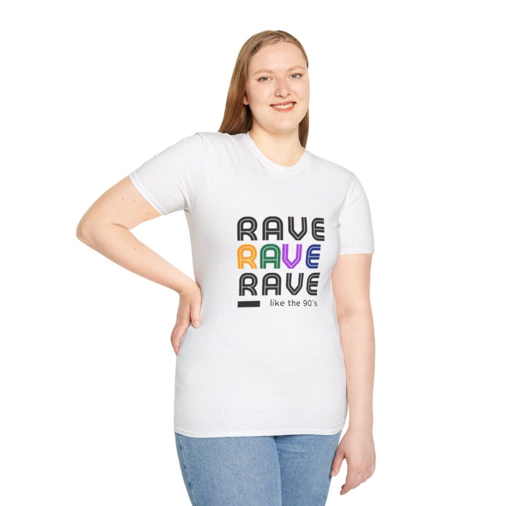 Rave Like the 90s Mens Softstyle T-Shirt - Image 17