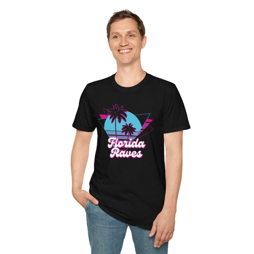 Florida Summer Raver Mens Softstyle T-Shirt - Image 19