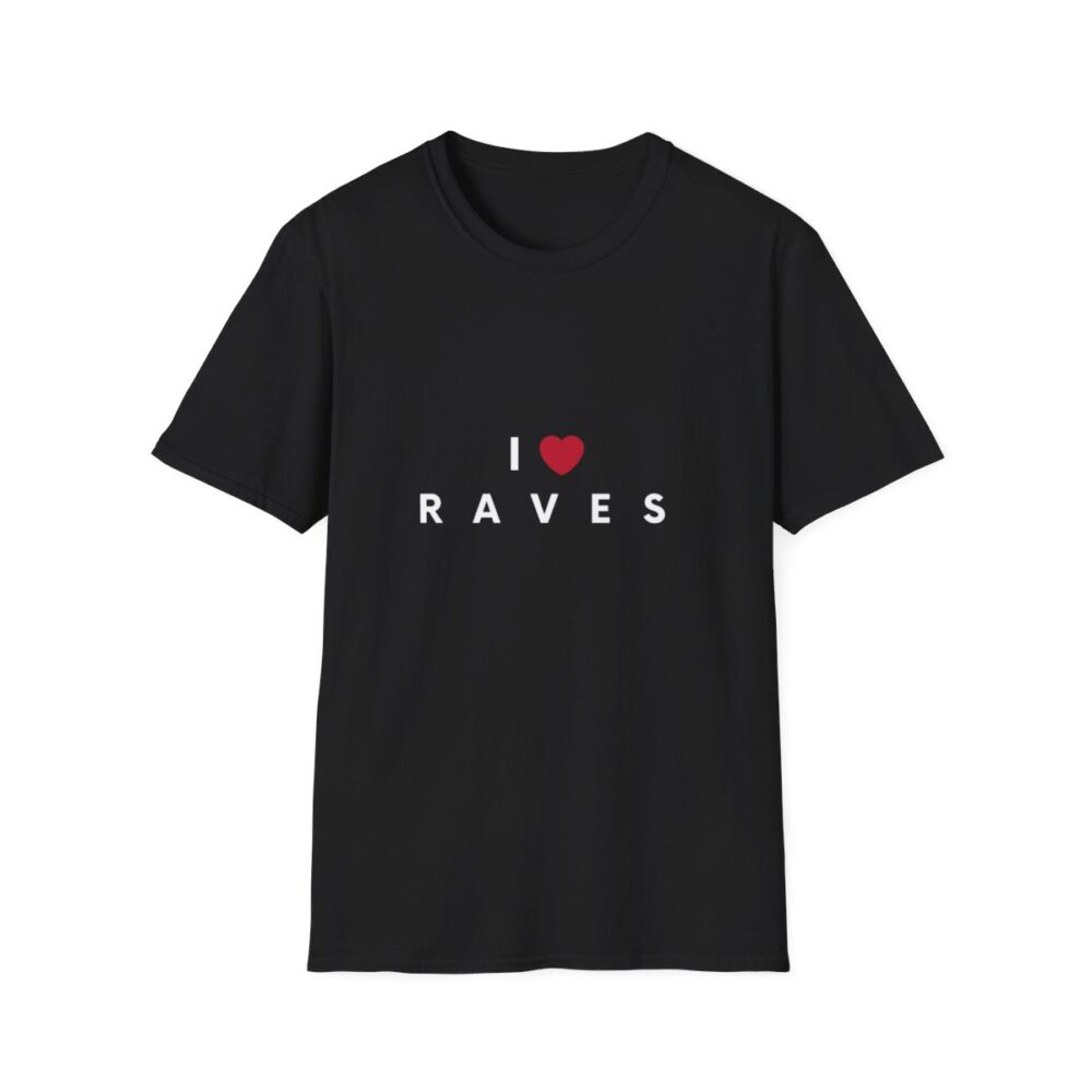 I Love Raves White Text T Shirt - Image 13