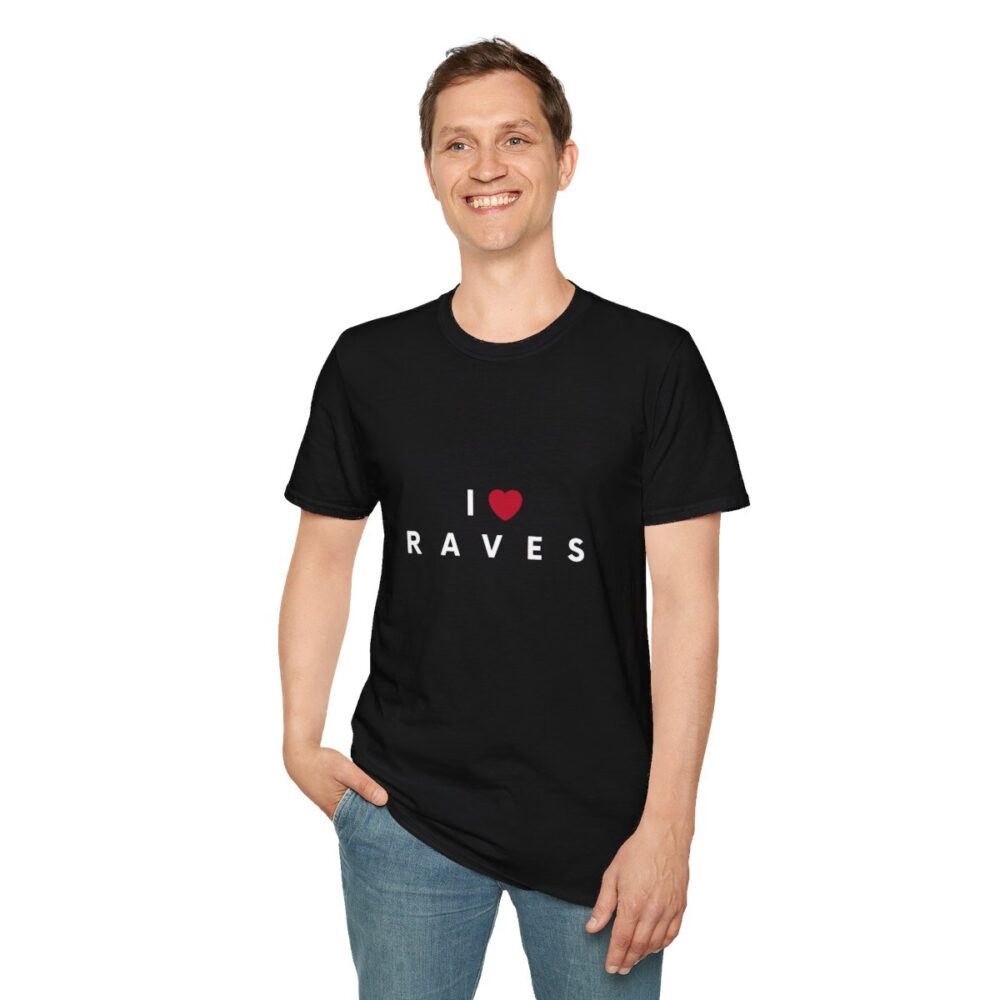 I Love Raves White Text T Shirt - Image 19