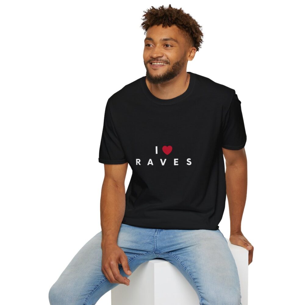 I Love Raves White Text T Shirt - Image 24