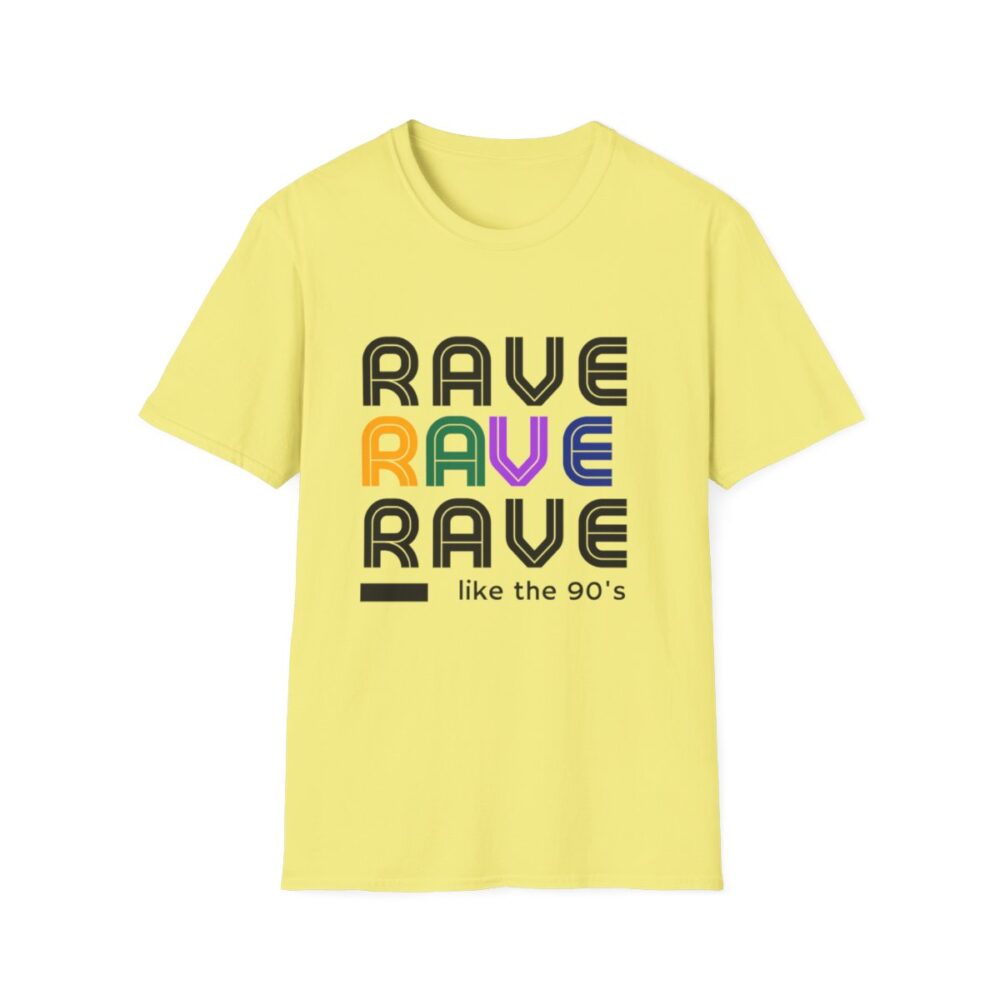 Rave Like the 90s Mens Softstyle T-Shirt - Image 73