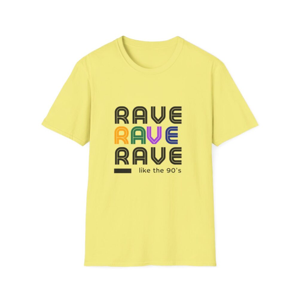 Rave Like the 90s Mens Softstyle T-Shirt - Image 37