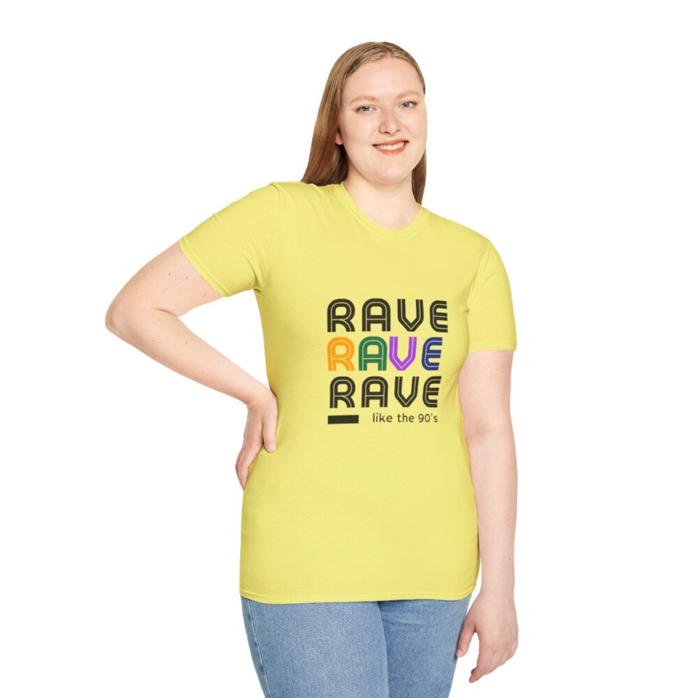 Rave Like the 90s Mens Softstyle T-Shirt - Image 41