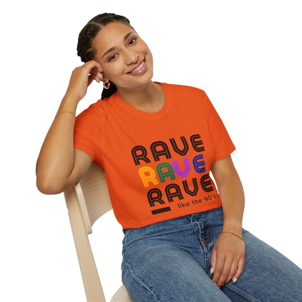 Rave Like the 90s Mens Softstyle T-Shirt - Image 58