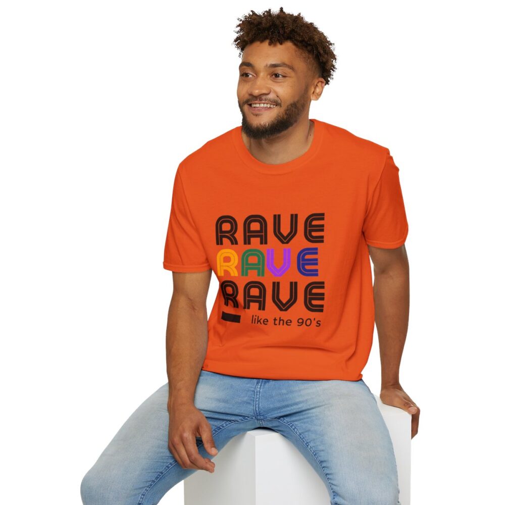 Rave Like the 90s Mens Softstyle T-Shirt - Image 60