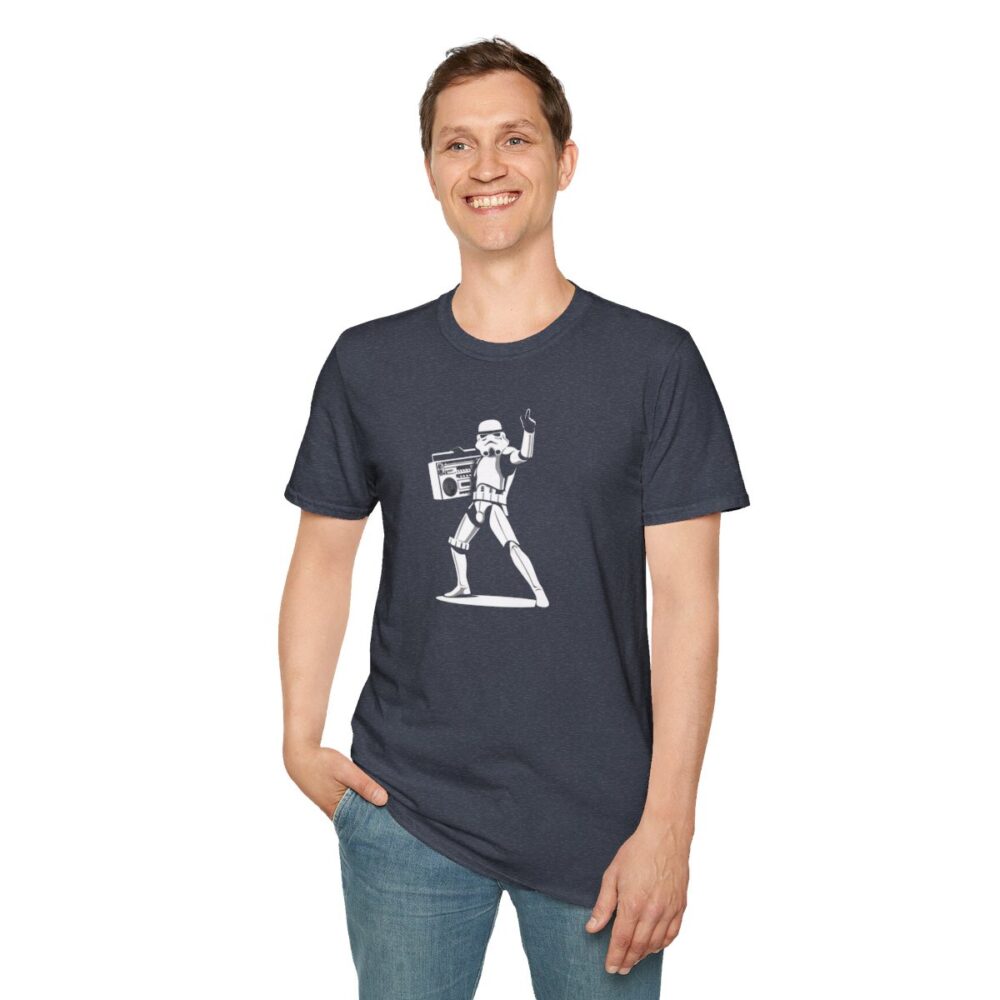 Boombox Trooper Unisex Softstyle T-Shirt - Image 67