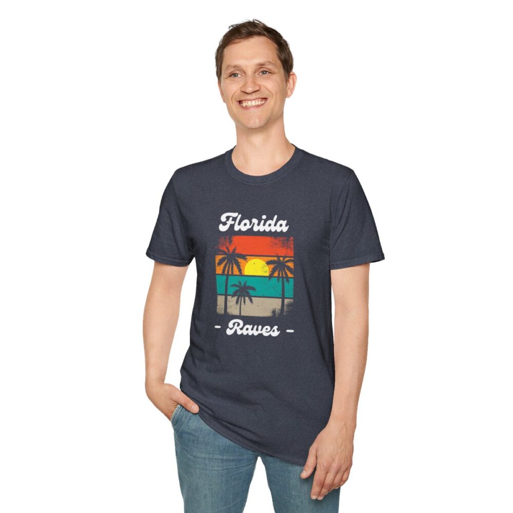 Florida Beach Raver Mens Softstyle T-Shirt - Image 7