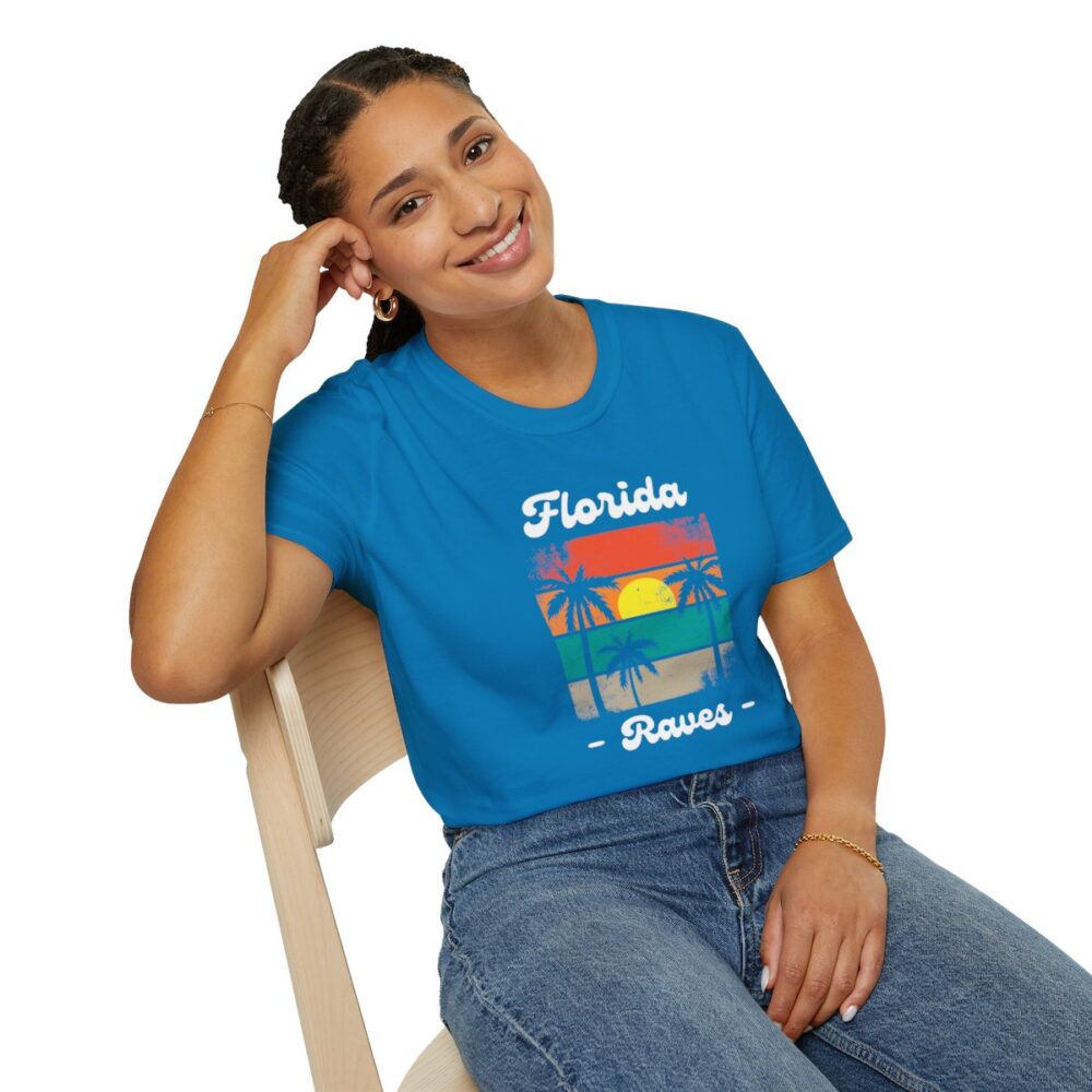 Florida Beach Raver Mens Softstyle T-Shirt - Image 130