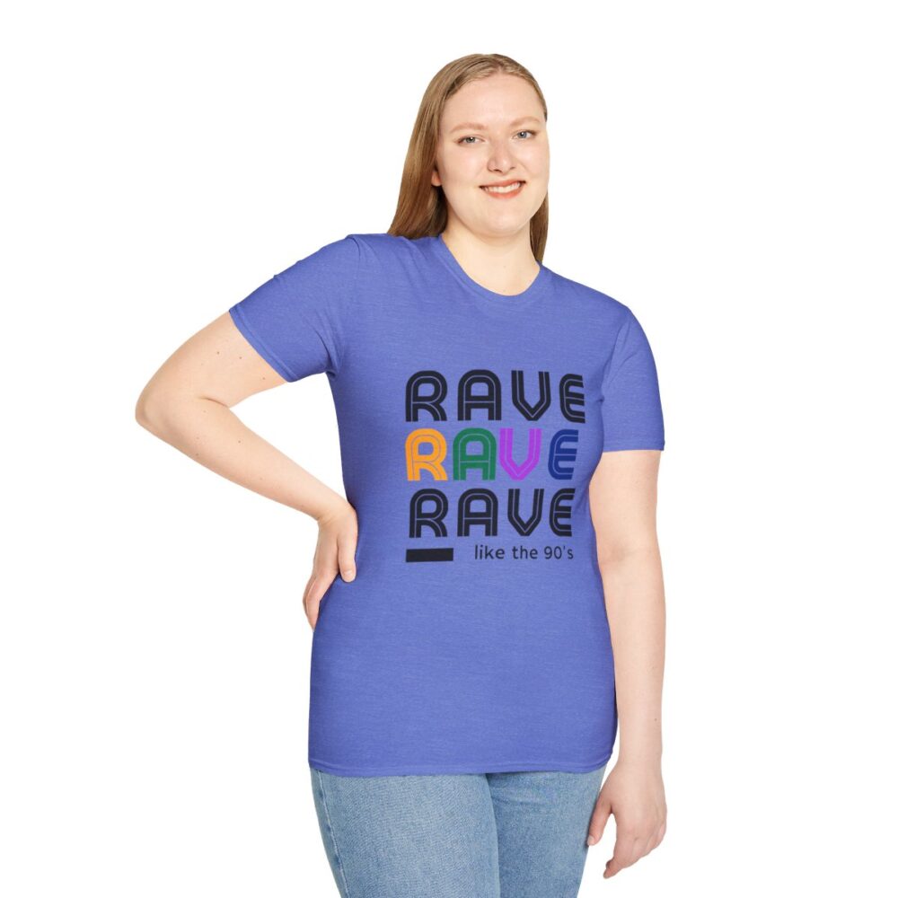 Rave Like the 90s Mens Softstyle T-Shirt - Image 137