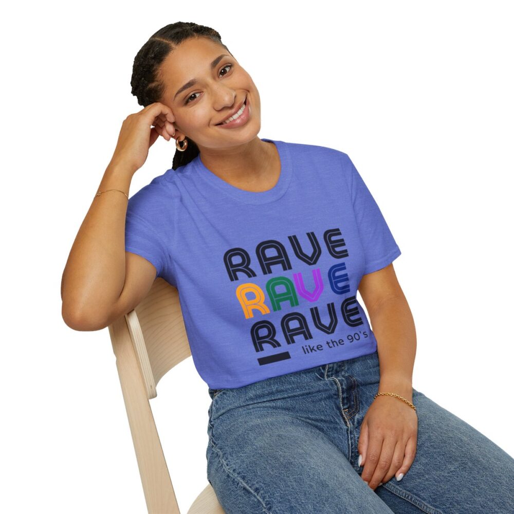 Rave Like the 90s Mens Softstyle T-Shirt - Image 142