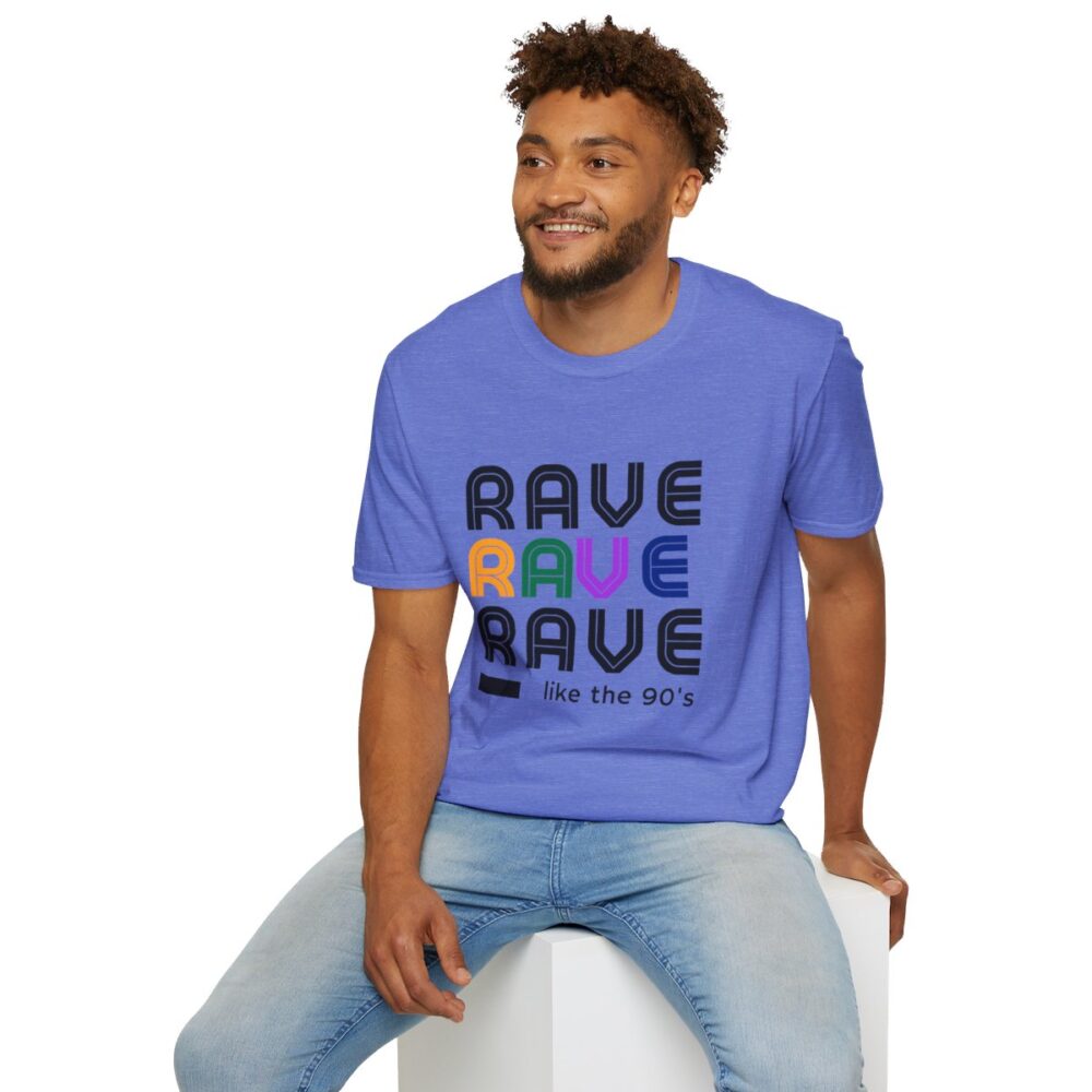 Rave Like the 90s Mens Softstyle T-Shirt - Image 144