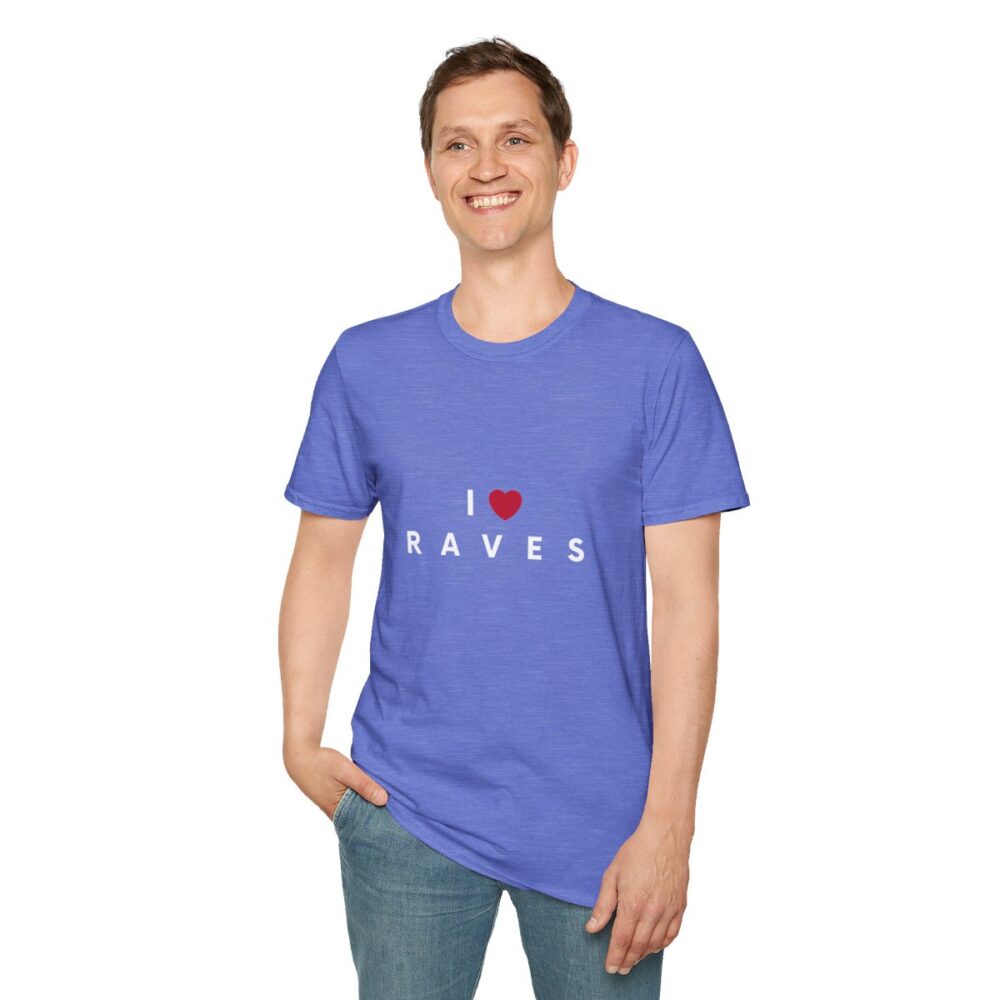 I Love Raves White Text T Shirt - Image 43