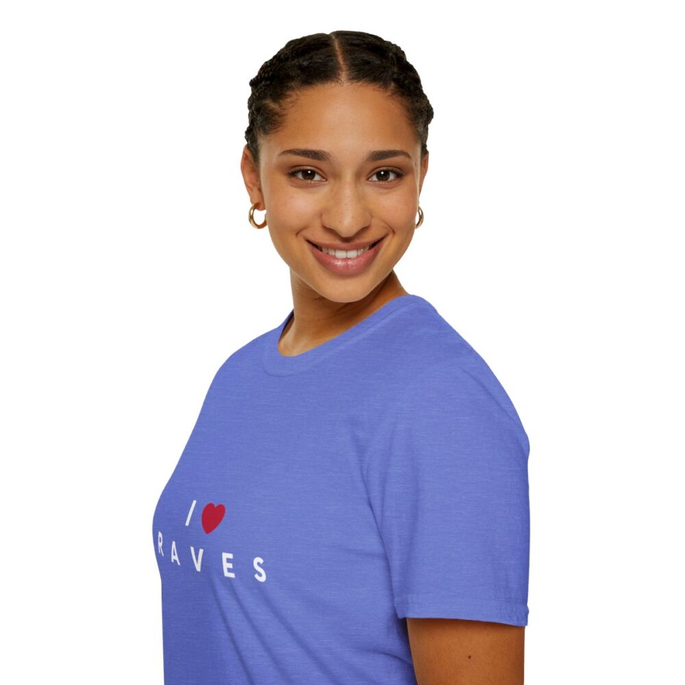 I Love Raves White Text T Shirt - Image 45