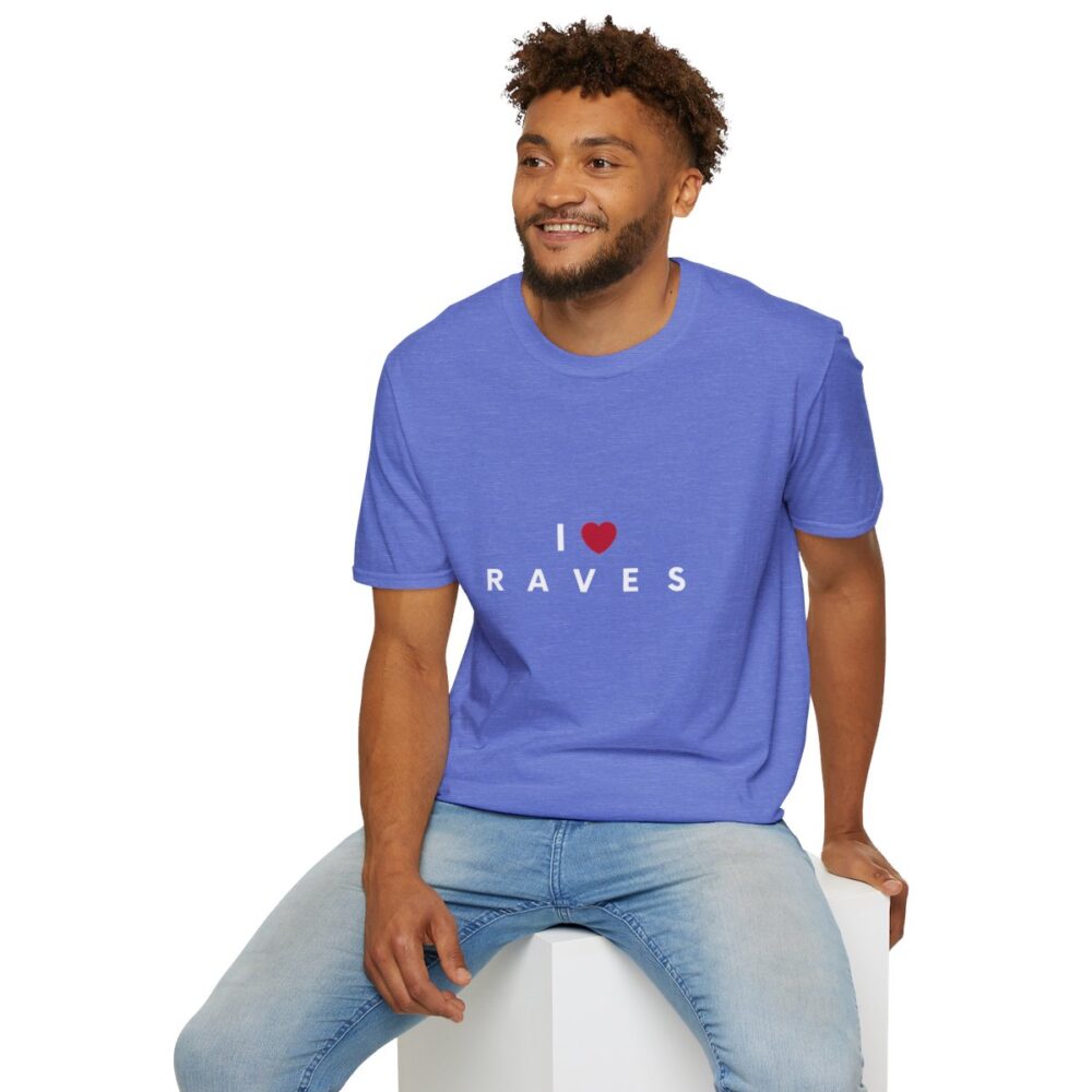 I Love Raves White Text T Shirt - Image 48