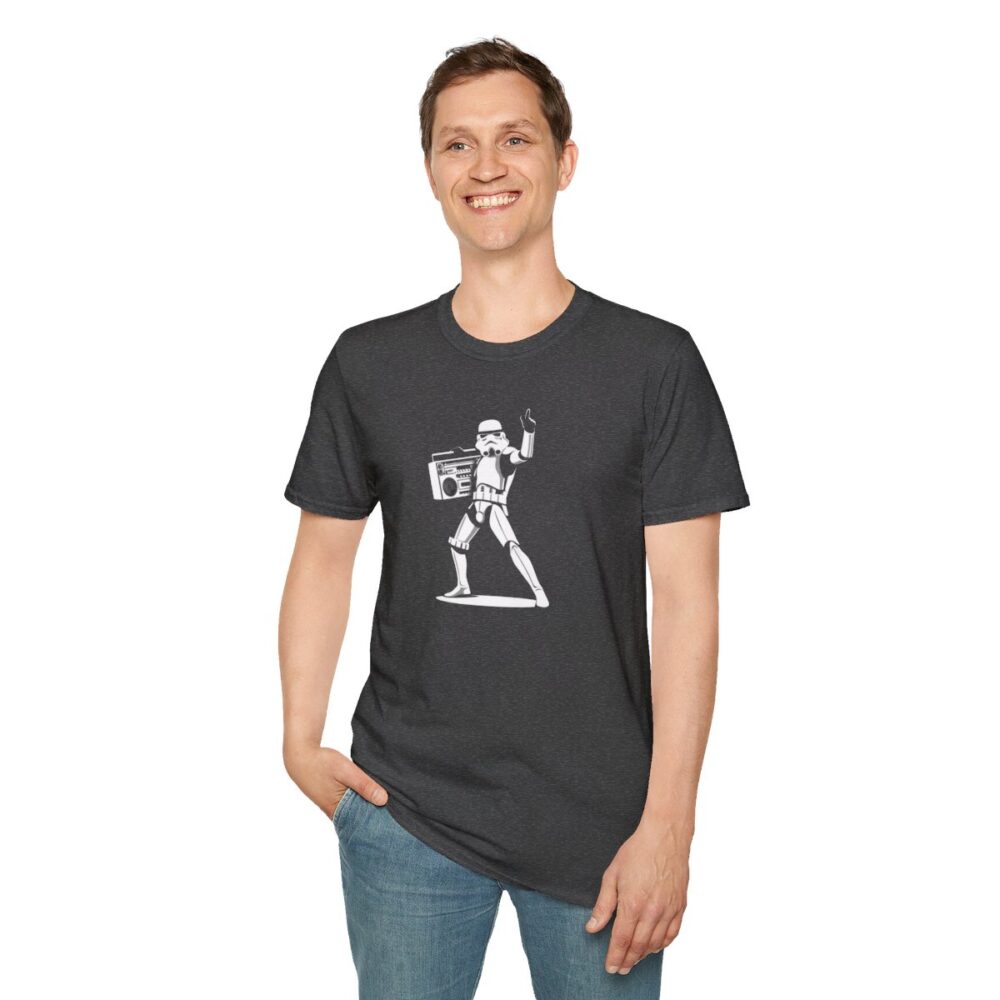 Boombox Trooper Unisex Softstyle T-Shirt - Image 43