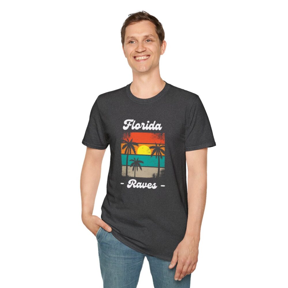 Florida Beach Raver Mens Softstyle T-Shirt - Image 91