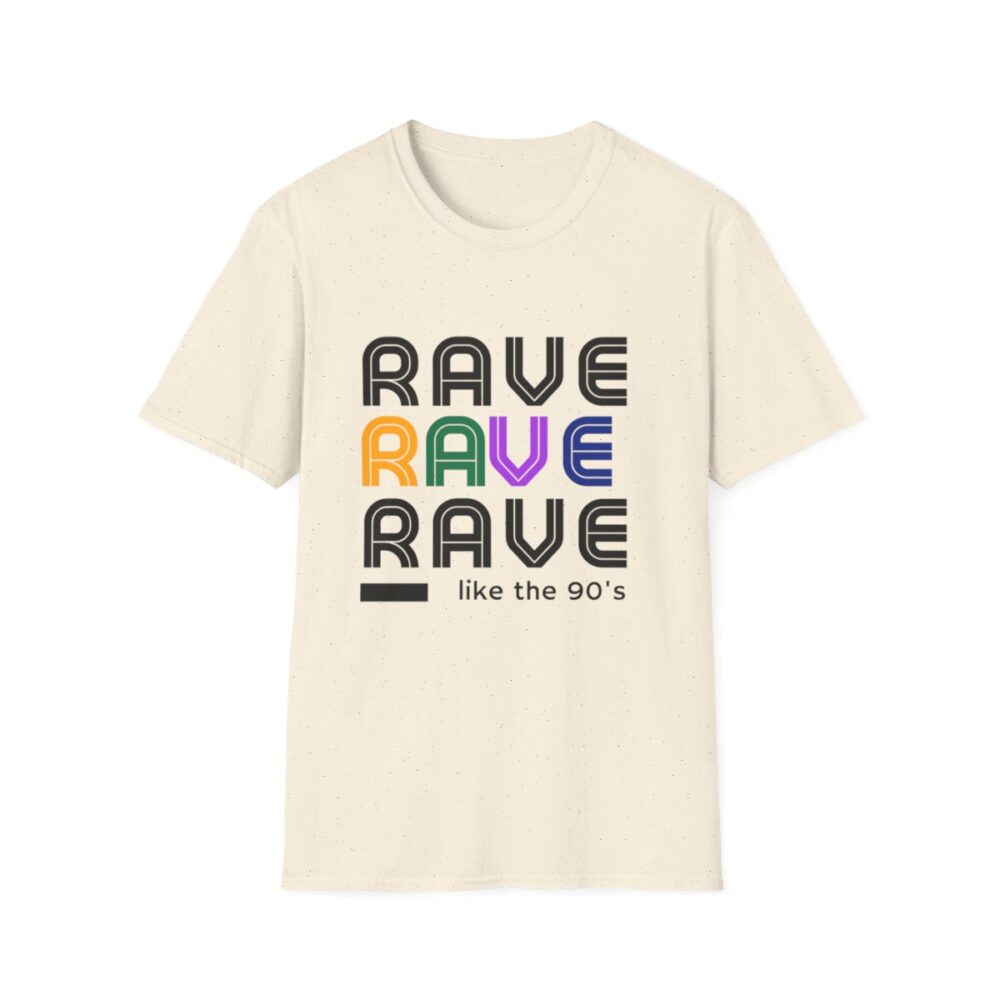 Rave Like the 90s Mens Softstyle T-Shirt - Image 61