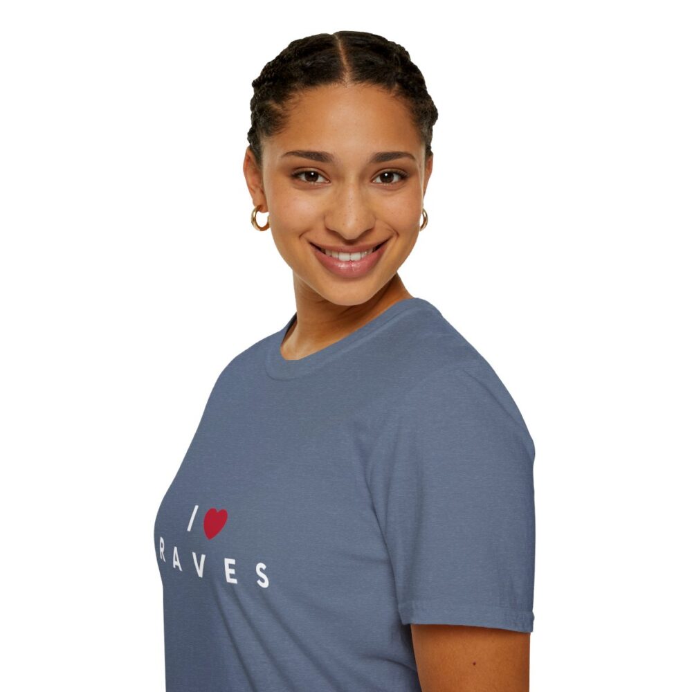 I Love Raves White Text T Shirt - Image 57