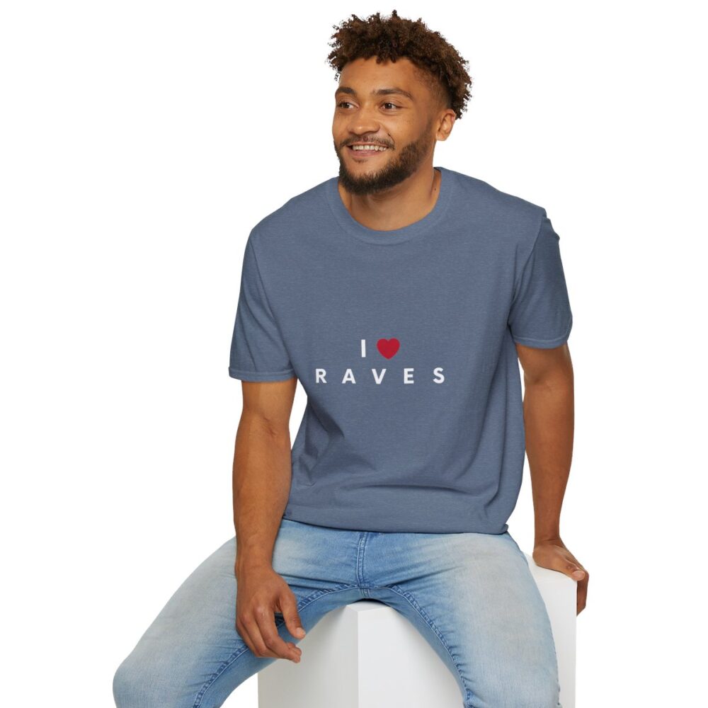 I Love Raves White Text T Shirt - Image 60