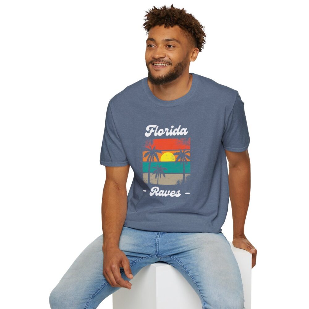 Florida Beach Raver Mens Softstyle T-Shirt - Image 120