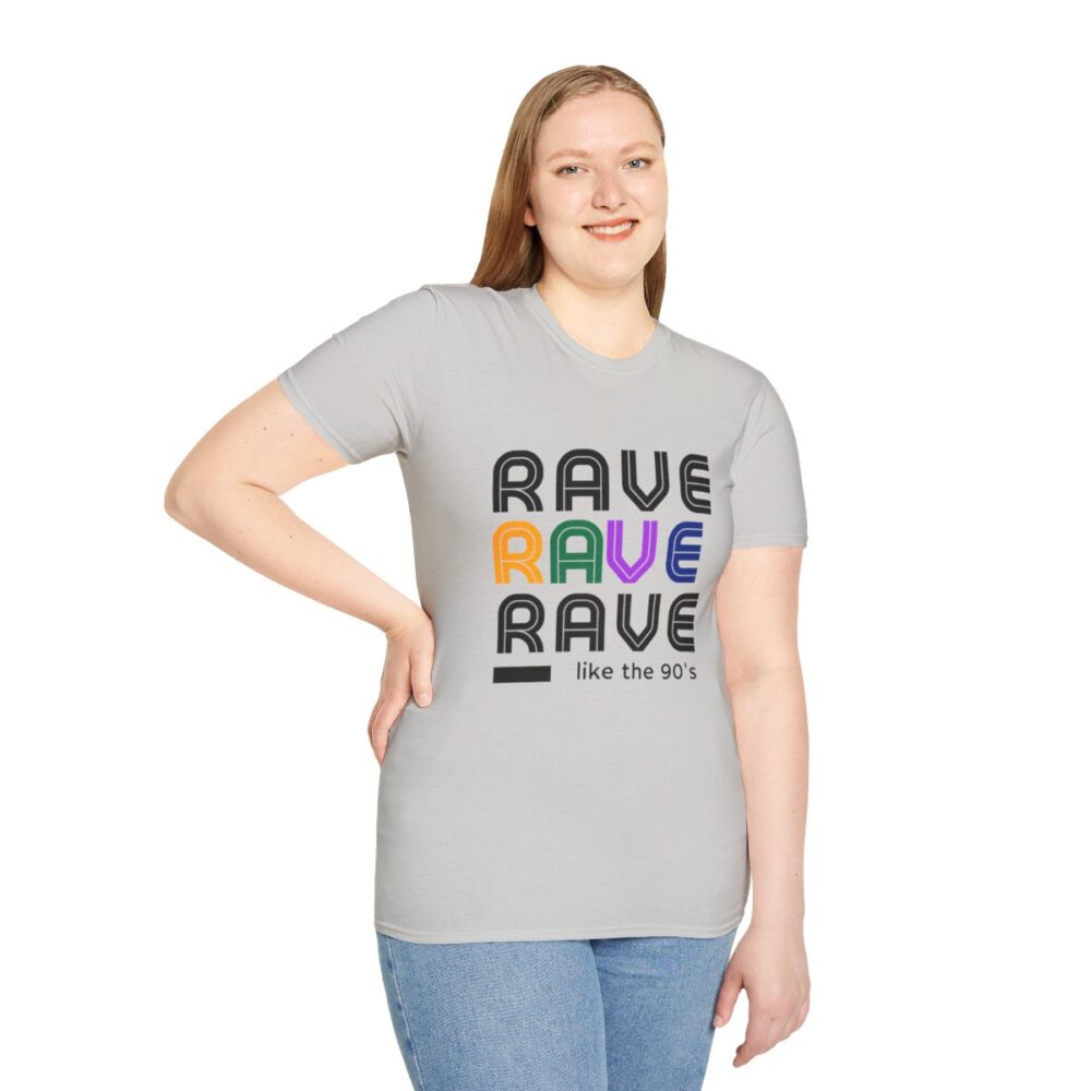 Rave Like the 90s Mens Softstyle T-Shirt - Image 41