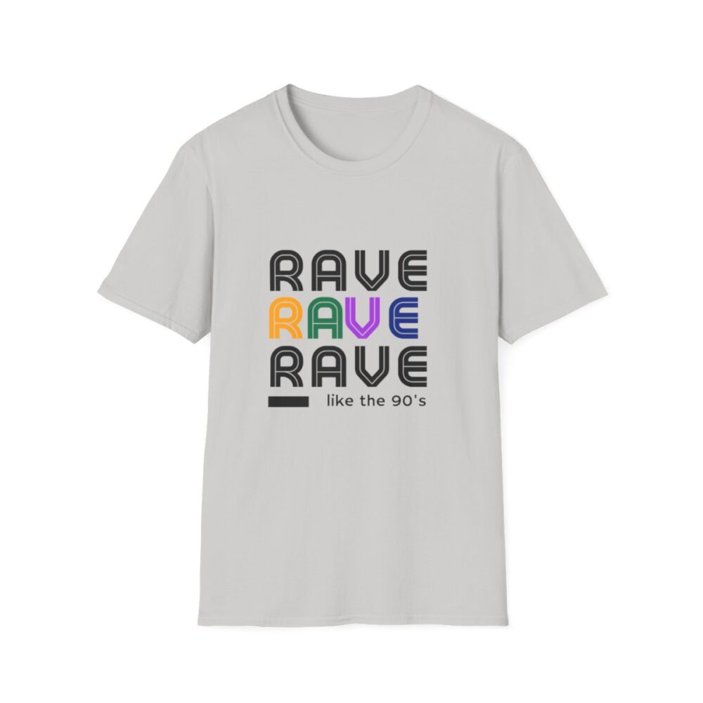 Rave Like the 90s Mens Softstyle T-Shirt - Image 25