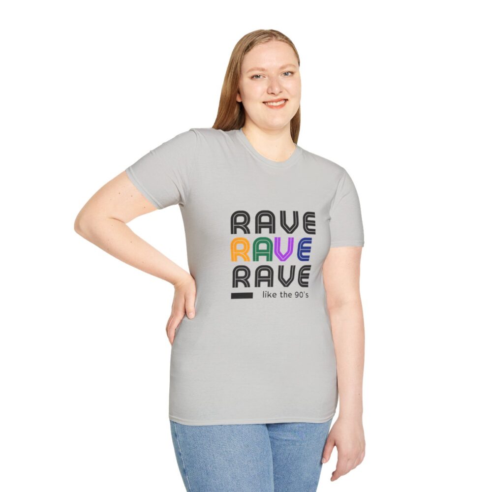 Rave Like the 90s Mens Softstyle T-Shirt - Image 29