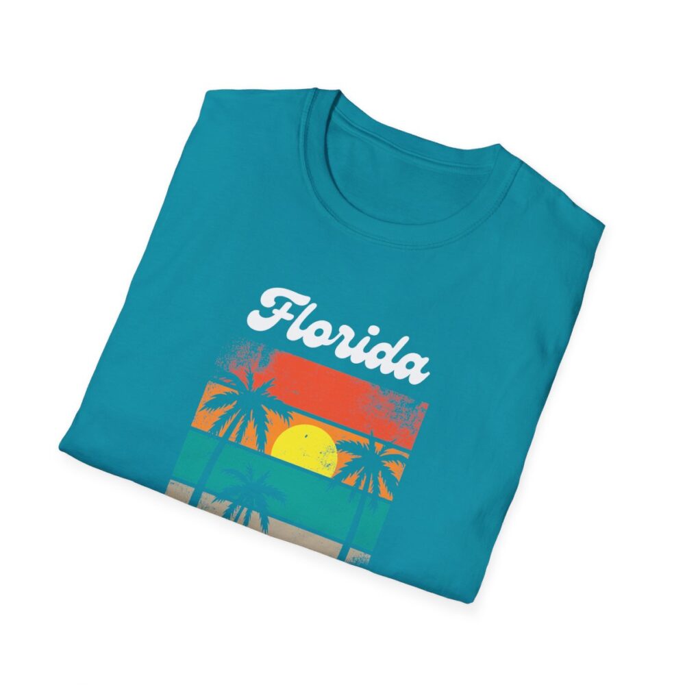 Florida Beach Raver Mens Softstyle T-Shirt - Image 100