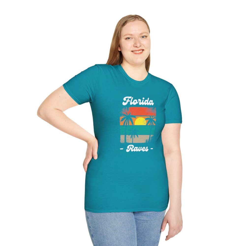 Florida Beach Raver Mens Softstyle T-Shirt - Image 101