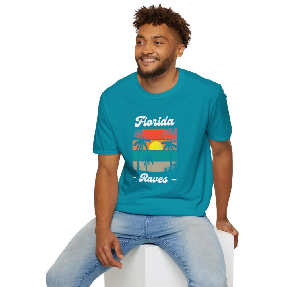 Florida Beach Raver Mens Softstyle T-Shirt - Image 108