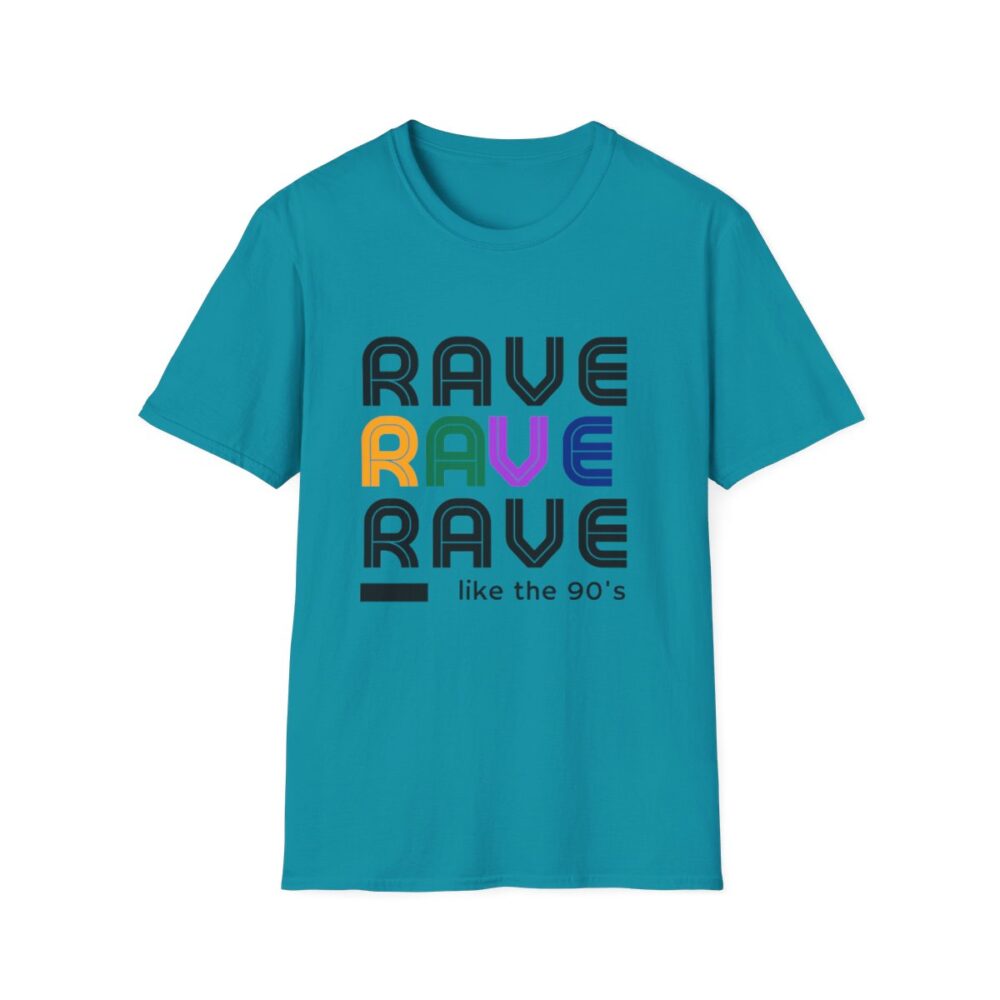 Rave Like the 90s Mens Softstyle T-Shirt - Image 109